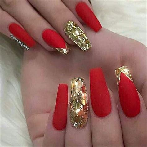 Cool Red And Gold Nail Designs - DLI Finance
