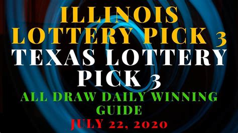 Illinois Lottery Pick 3 | Texas Lottery Pick 3 | All Draw Daily Winning ...