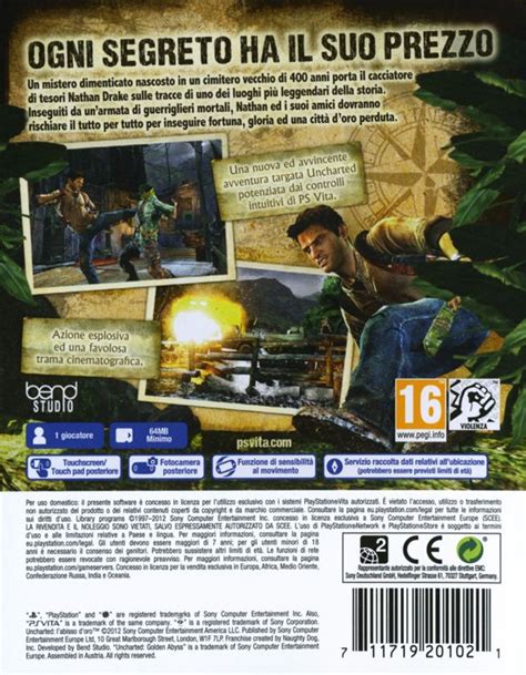 Uncharted: Golden Abyss (2011) PS Vita box cover art - MobyGames