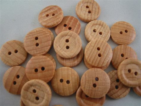 Wood Buttons Lot of 10 Natural 2 Hole. 5/8 15mm | Etsy