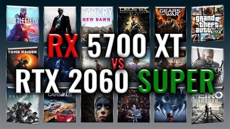 RX 5700 XT vs RTX 2060 SUPER Benchmarks | Gaming Tests Review & Comparison | 53 tests - YouTube