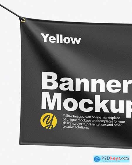 Textile Fabric Banner Mockup 55828 » Free Download Photoshop Vector ...