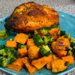 Grilled Chicken Breast with Honey Dijon Broccoli & Sweet Potato