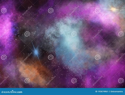 Abstract Star Universe Cloudy Background. the Night with Nebula in the Infinity Space Stock ...