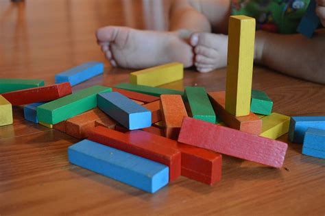 Azul, verde, amarillo, ladrillos, bloques, niño, juguete, educación ...