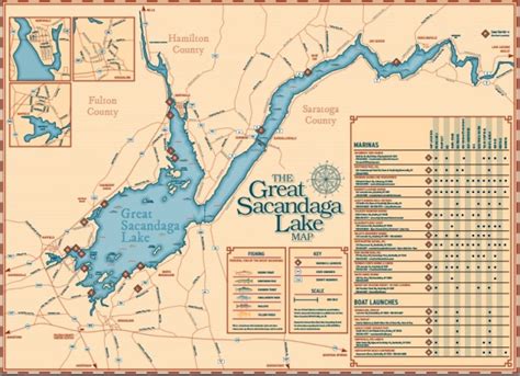 Great Sacandaga Lake Fishing Map