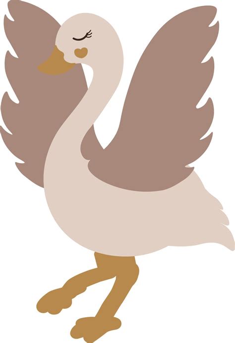 Swan cartoon in transparent background 21691591 Vector Art at Vecteezy