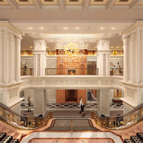 Luxury Hotel Lobby at New York Palace