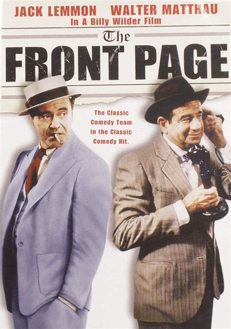 Amazon.com: The Front Page : Jack Lemmon, Walter Matthau, Susan Sarandon, Vincent Gardenia ...