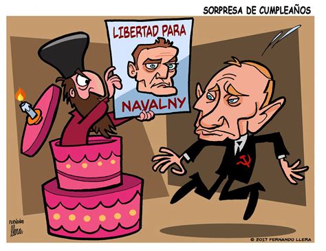 Fernando Llera Blog Cartoons: On Putin's birthday, opposition activists protest, call for him to ...