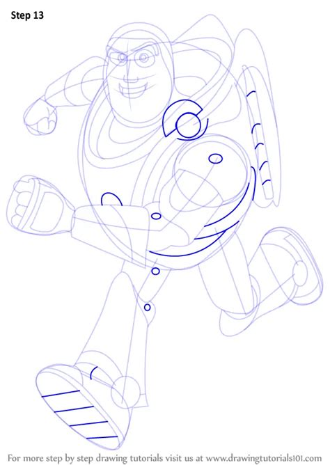 Learn How to Draw Buzz Lightyear from Toy Story (Toy Story) Step by Step : Drawing Tutorials