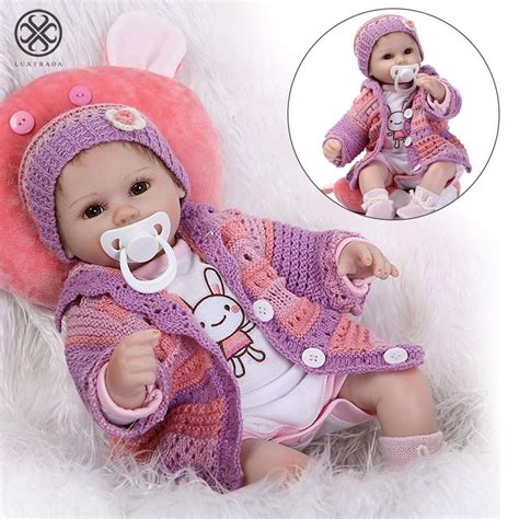 Luxtrada 18 inch Reborn Baby Doll Vinyl Newborn Lovely Gril Lifelike Cute Baby Toy with clothes ...