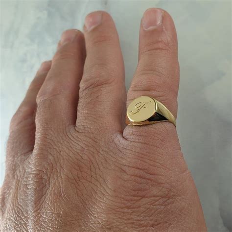 Gold signet ring Men's pinky ring Custom gifts for men | Etsy | Mens pinky ring, Rings for men ...