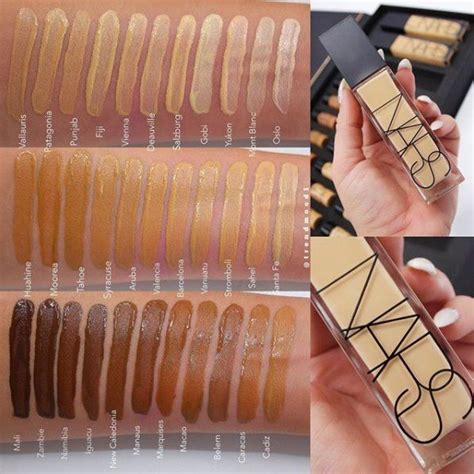 NARS: Natural Radiant Longwear Foundation | Foundation swatches ...