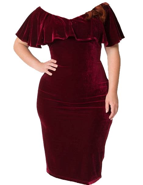 Unique Vintage Plus Size Burgundy Red Velvet Draped Sophia Wiggle Dress | Transparent clothes ...