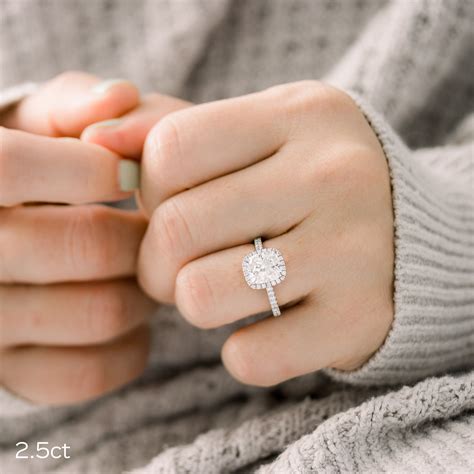 Cushion Cut Halo Engagement Rings