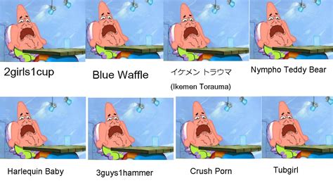 Patrick's Chart of Shock Sites, Videos and Pictures | SpongeBob Comparison Charts | Know Your Meme