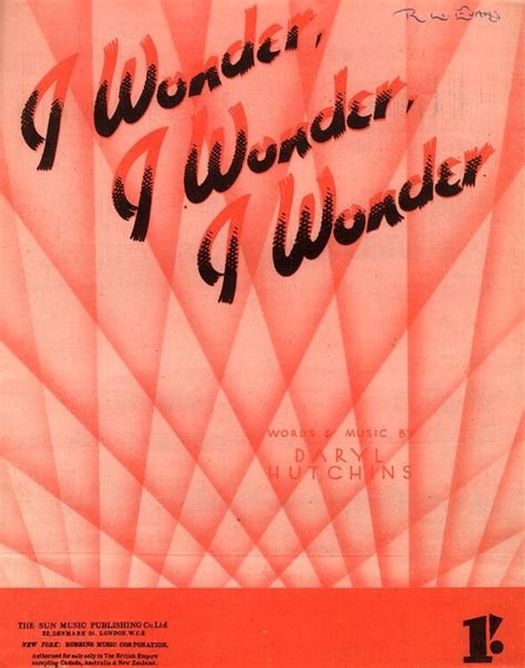 I Wonder, I Wonder, I Wonder - Song as performed by Van Johnson only £9.00