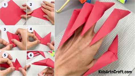 DIY Origami Paper Claws Easy Tutorial For Kids - Kids Art & Craft