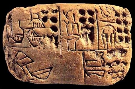 Tablet Of Pre-Cuneiform Script - This baked clay tablet from southern ...