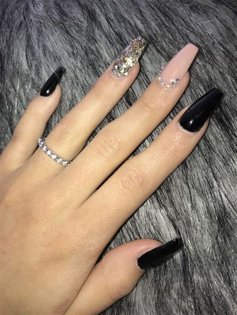 70+ Matte Black Coffin Nail Ideas, Matte Black Nails; Matte Nails ...