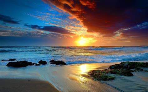 Beach Sunset Desktop Wallpapers - Top Free Beach Sunset Desktop ...