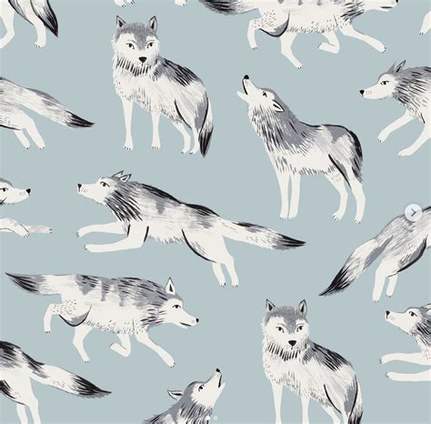 Pin by Dani Williams Illustration on PATTERNS | Wolf illustration, Surface pattern, Winter ...