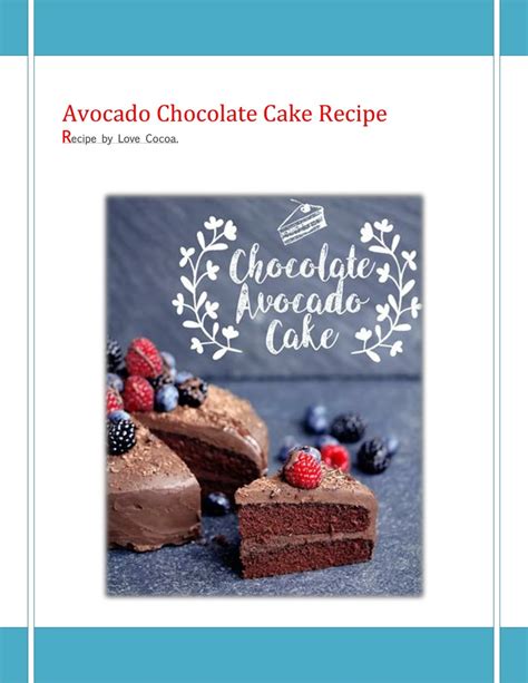 PPT - Avocado Chocolate Cake Recipe PowerPoint Presentation, free ...