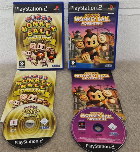 Super Monkey Ball Adventure & Deluxe Sony Playstation 2 (PS2) Game Bun ...