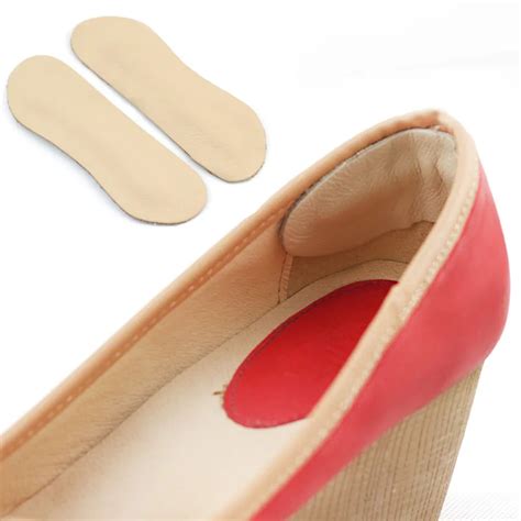 6 Pairs High Quality Leather Soft Sticky Shoe Back Heel Inserts Insoles Pads Cushion Liner ...