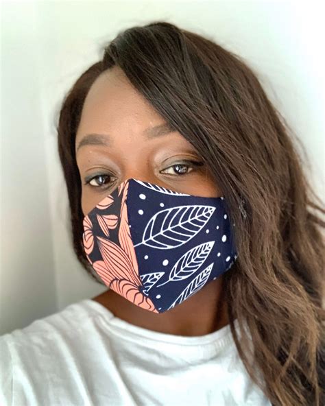 Pink Leaf Face Mask Ankara Mask Printed Face Mask Printed | Etsy