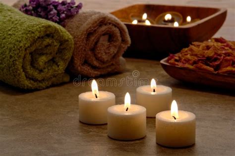 Aromatherapy Candles Spiritual Relaxation in a Spa Stock Image - Image of wellness, spiritual ...