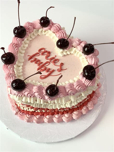 Cherrybomb Heart Cake — Nutmeg Cake Design