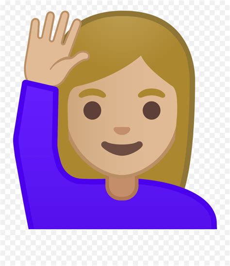 Download Sassy Girl Emoji Copy Paste - Raising Hand Transparent Background,Emoji Copy And Paste ...