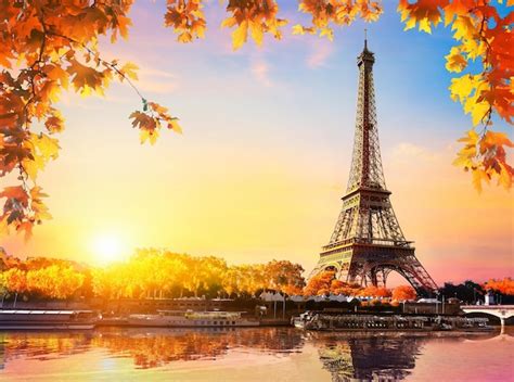 Premium Photo | Eiffel tower in sunrise time