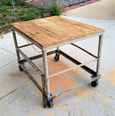 Rolling work cart with a wooden top. | Wooden tops, Decor, Kitchen cart