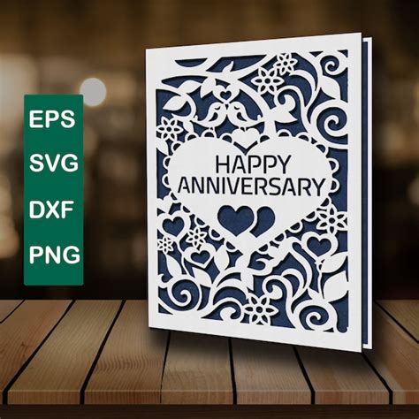 Happy Anniversary Card Svg Anniversary Card Svg Diy | Etsy