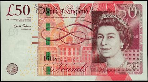 Bank of England Bank Notes‎ 50 Pound Sterling note 2011 Queen Elizabeth II Britain Uk, Great ...