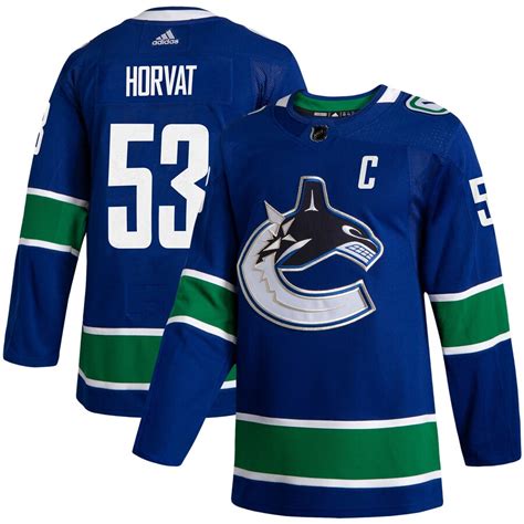 Men's Vancouver Canucks Bo Horvat adidas Blue 2019/20 Home Authentic Player - Jersey