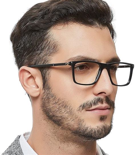 Men's Eyewear Frames Large Rectangular Eyeglasses Fashion Clear Glasse – Occichiari