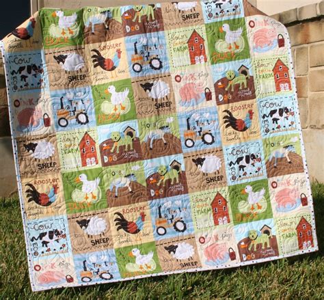 Farm Quilt Boy Tractor Blanket Cows Horses Barn Country Life. $139.00, via Etsy. (With images ...