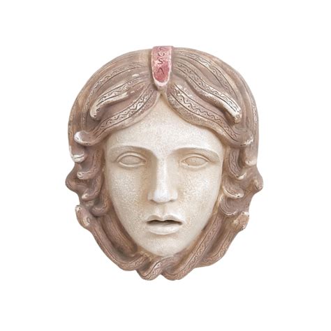 Medusa snake hair woman female symbol head Greek Roman cast stone wall decor sculpture ...
