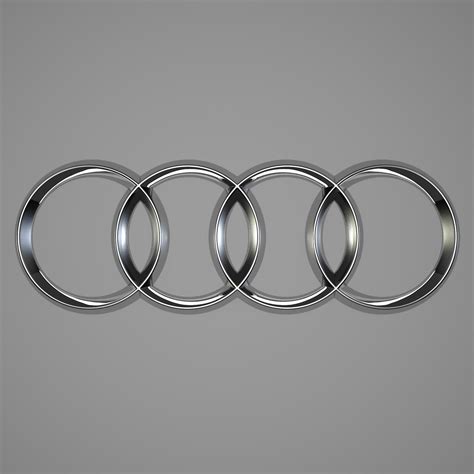 Audi Logo 3D Model- High detailed 3D model of Audi logo. Originally created in Blender3d 2.5 and ...