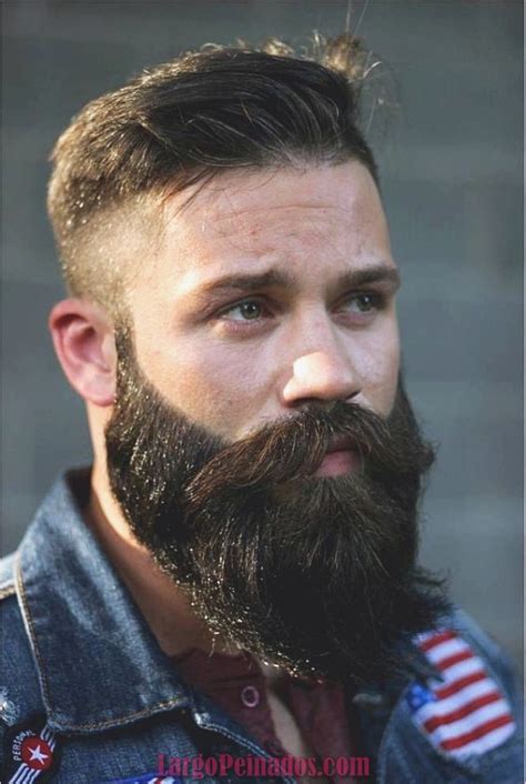 40 tendencias peinados para hombres con barbas » Largo Peinados