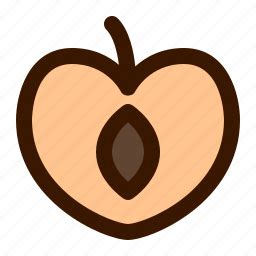 Filled, food, fruit, fruits, outline, peach icon - Download on Iconfinder