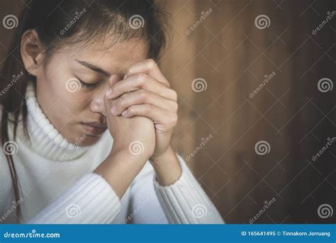 Christian Woman Hands Praying To God Woman Pray for God Blessing To Wishing Have a Better Life ...