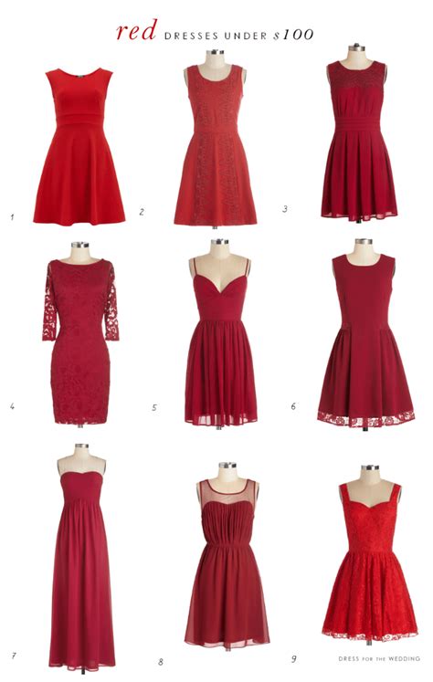 Red Dresses for Under $100