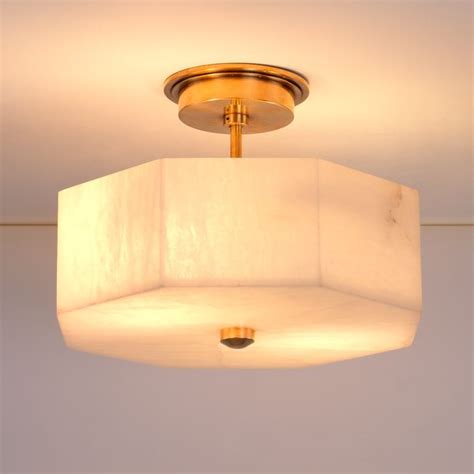 The Enchanting Alabaster Flush Mount Ceiling Light: Illuminate Your Space with Elegance