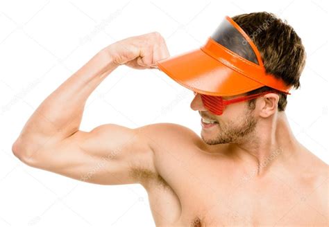 Attractive young man flexing bicep muscles — Stock Photo © AILA_IMAGES #14814673