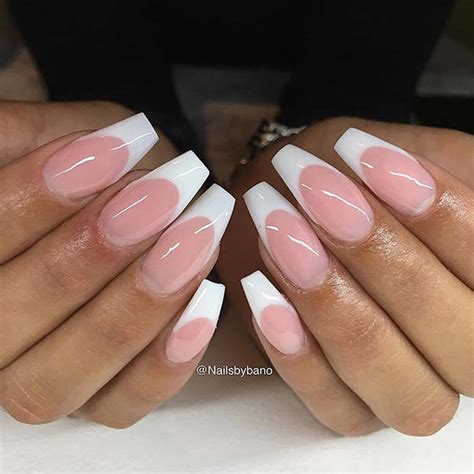 23 Elegant French Tip Coffin Nails You Need to See - StayGlam - EU ...